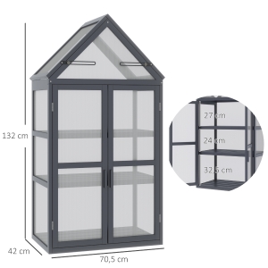 Panneaux polycarbonat transparents, cadre bois peinture résistante aux intempéries