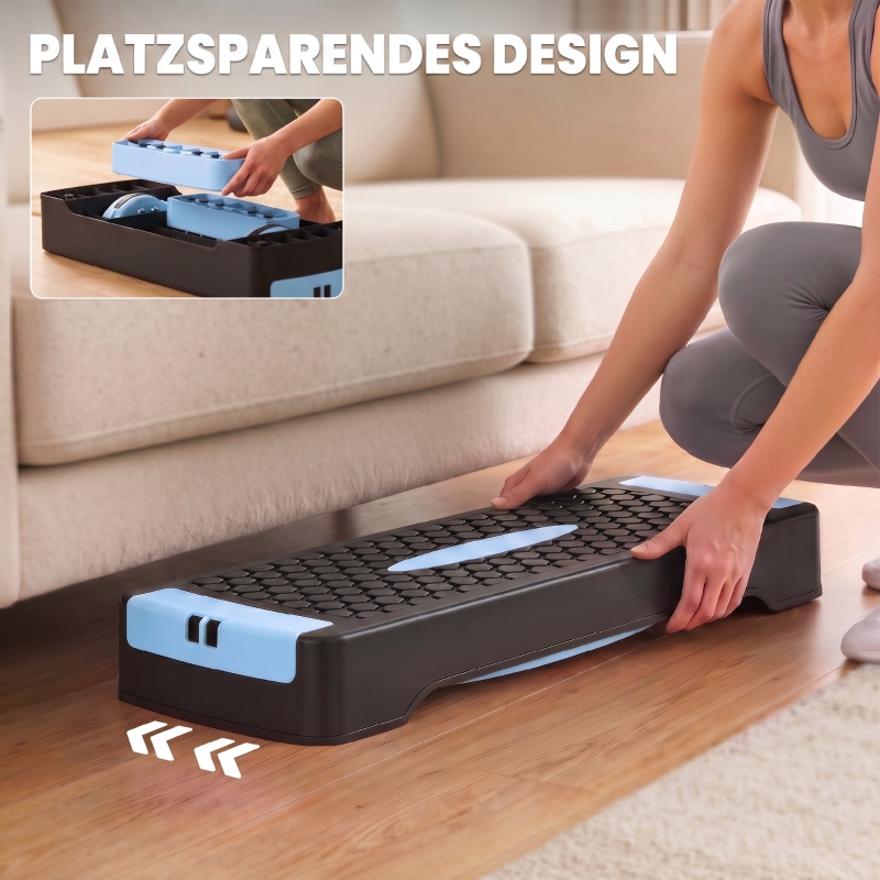 Plateau step multifonction avec rangement des pieds
