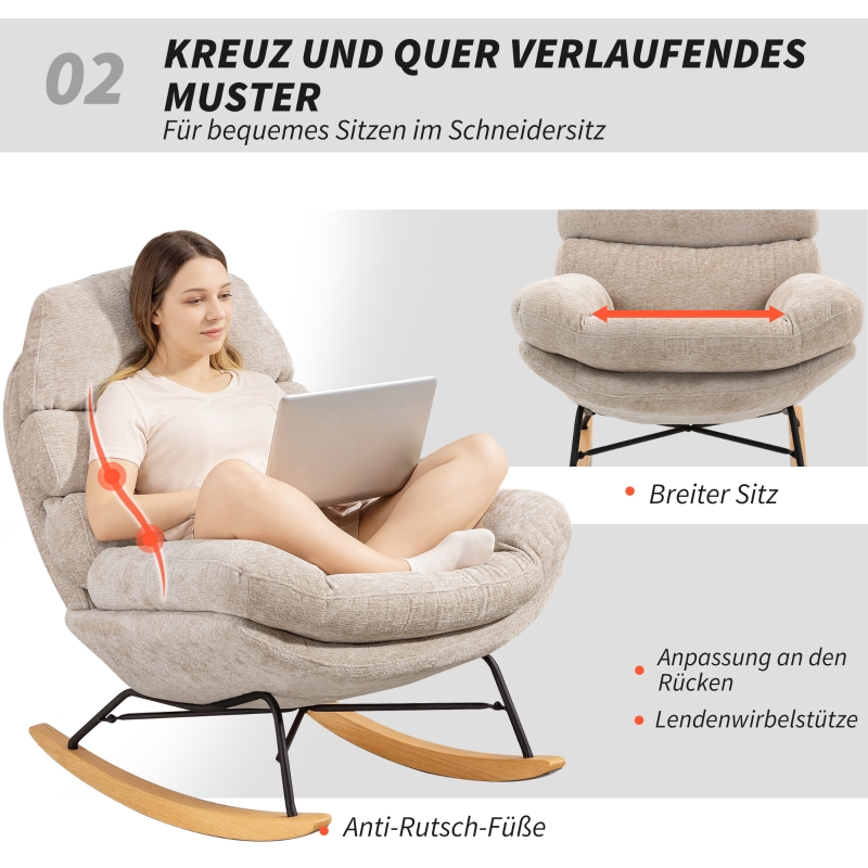 Détail du fauteuil à bascule