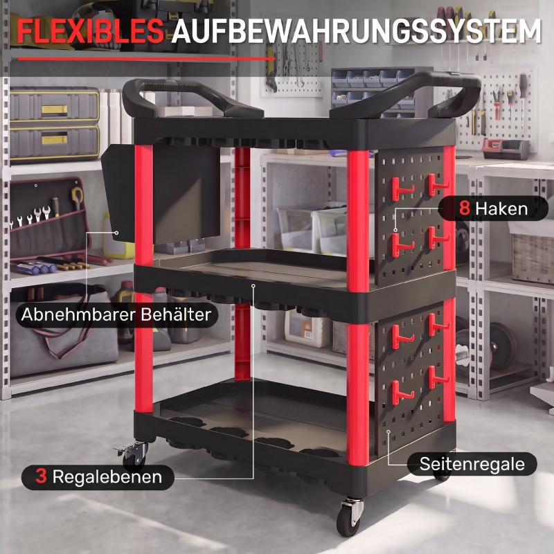 Détail du servante à outils