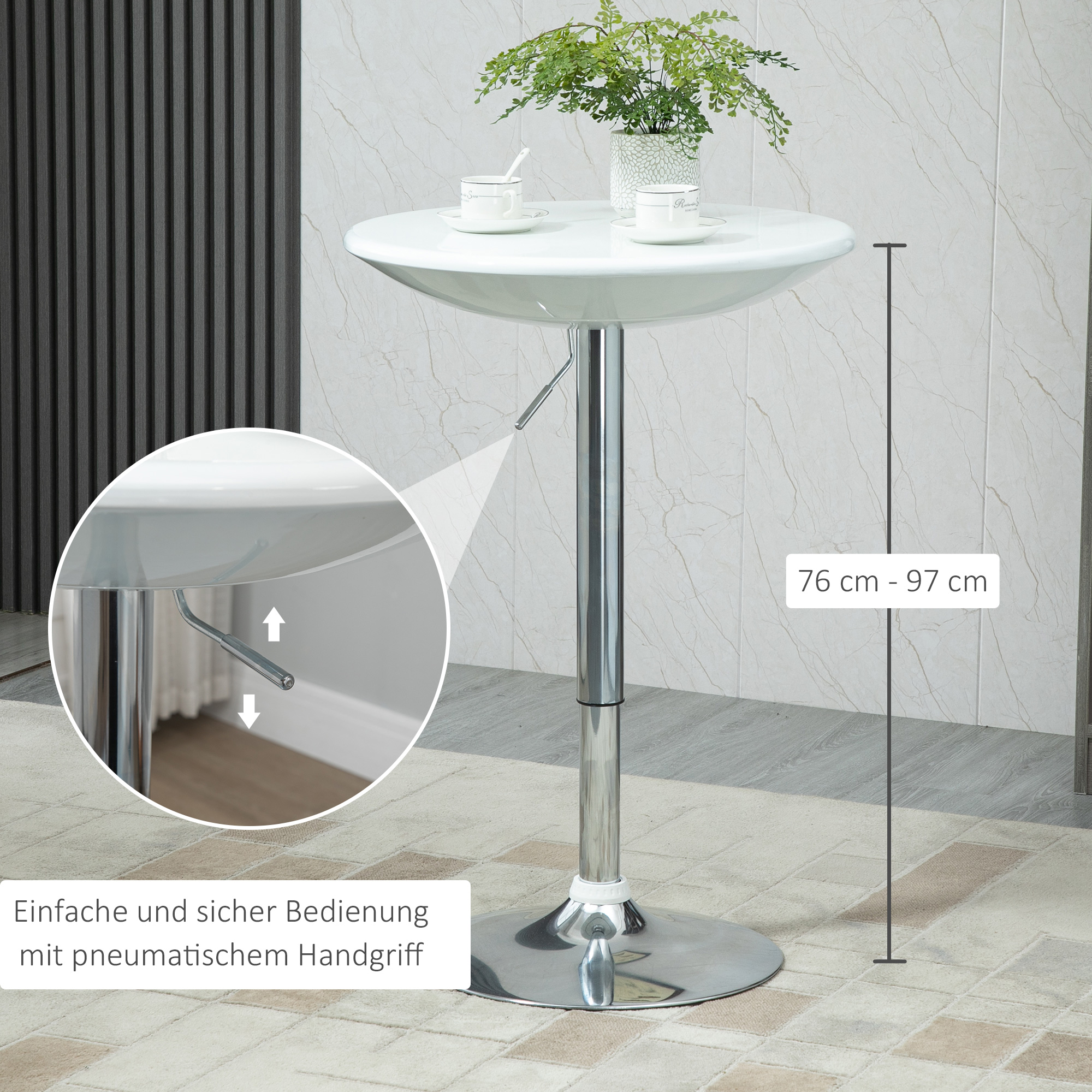 Détail du table haute