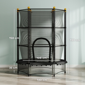 Dimensions du trampolin 140×140×190 cm