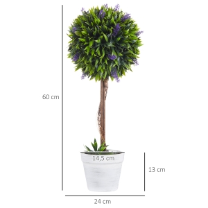 Dimensions Ø24 × H60 cm, pot Ø14,5 × H13 cm