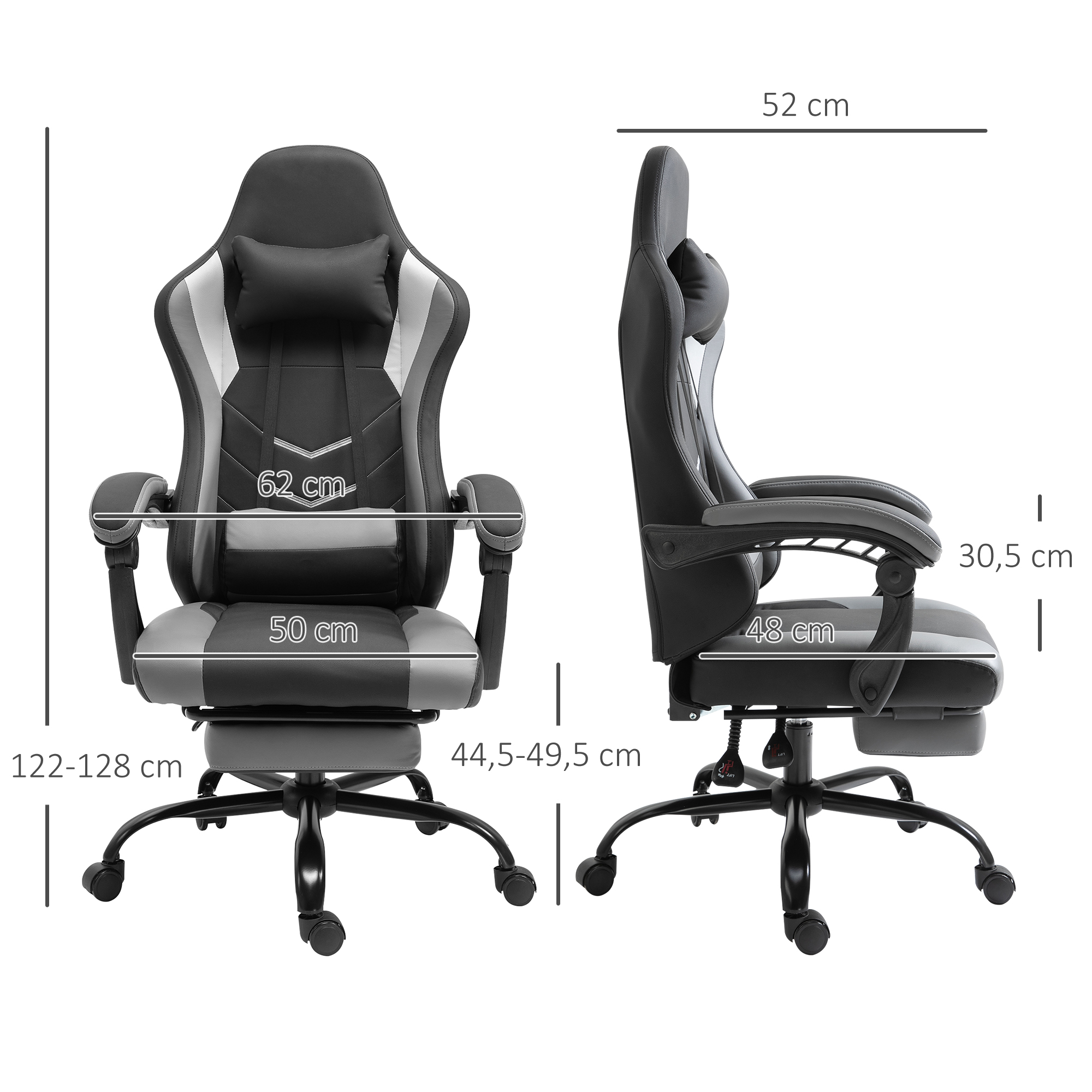 Dimensions du siège de jeu