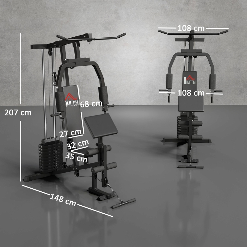 Dimensions du appareil de fitness