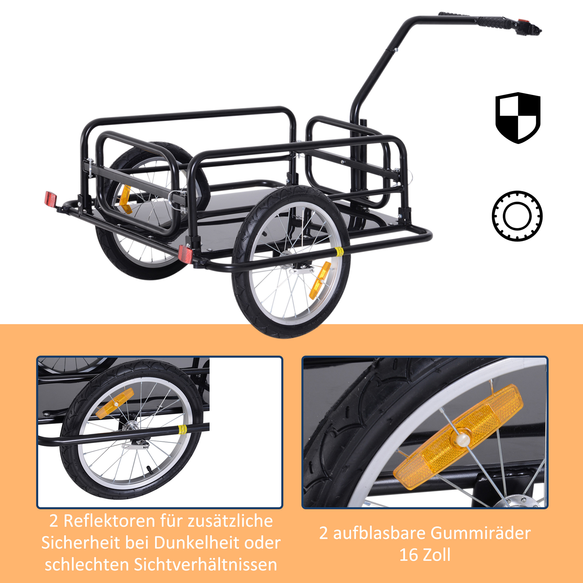 Remorque vélo vue générale