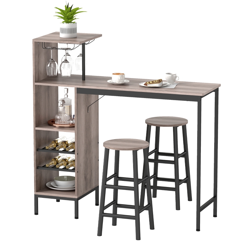 Tabourets de bar pouvant être glissés sous la table gain de place