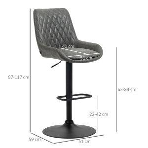 Détail du tabouret de bar