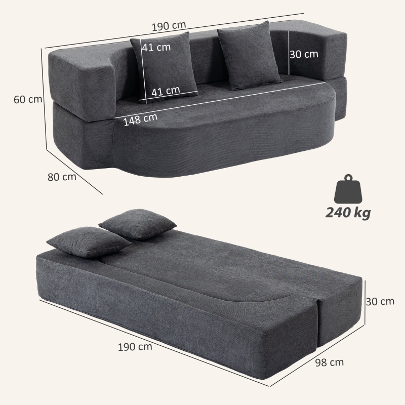 Dimensions du canapé convertible