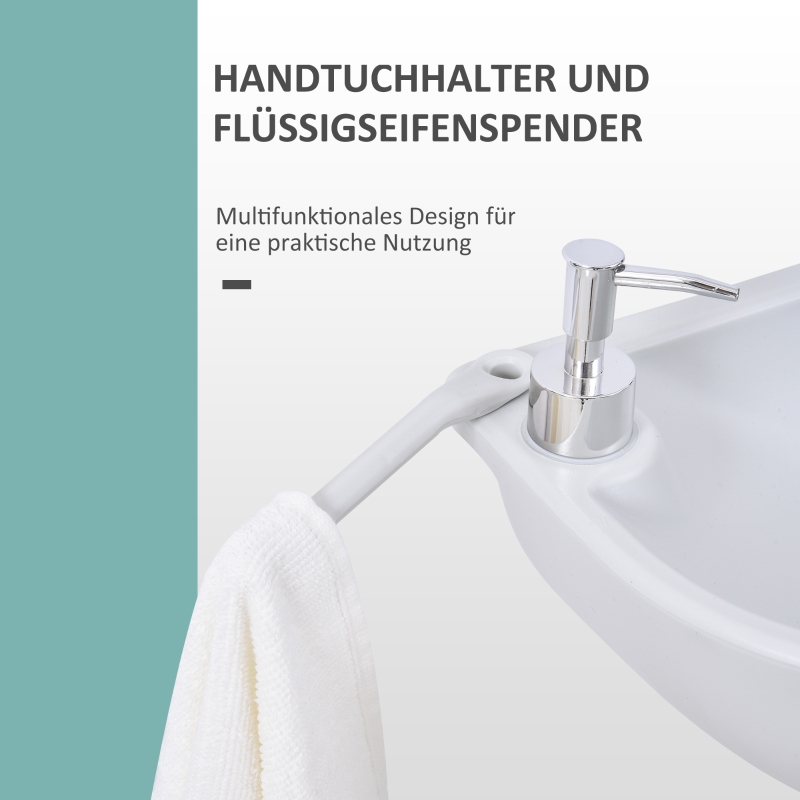 Lavabo mobile portable avec roues, 51 × 