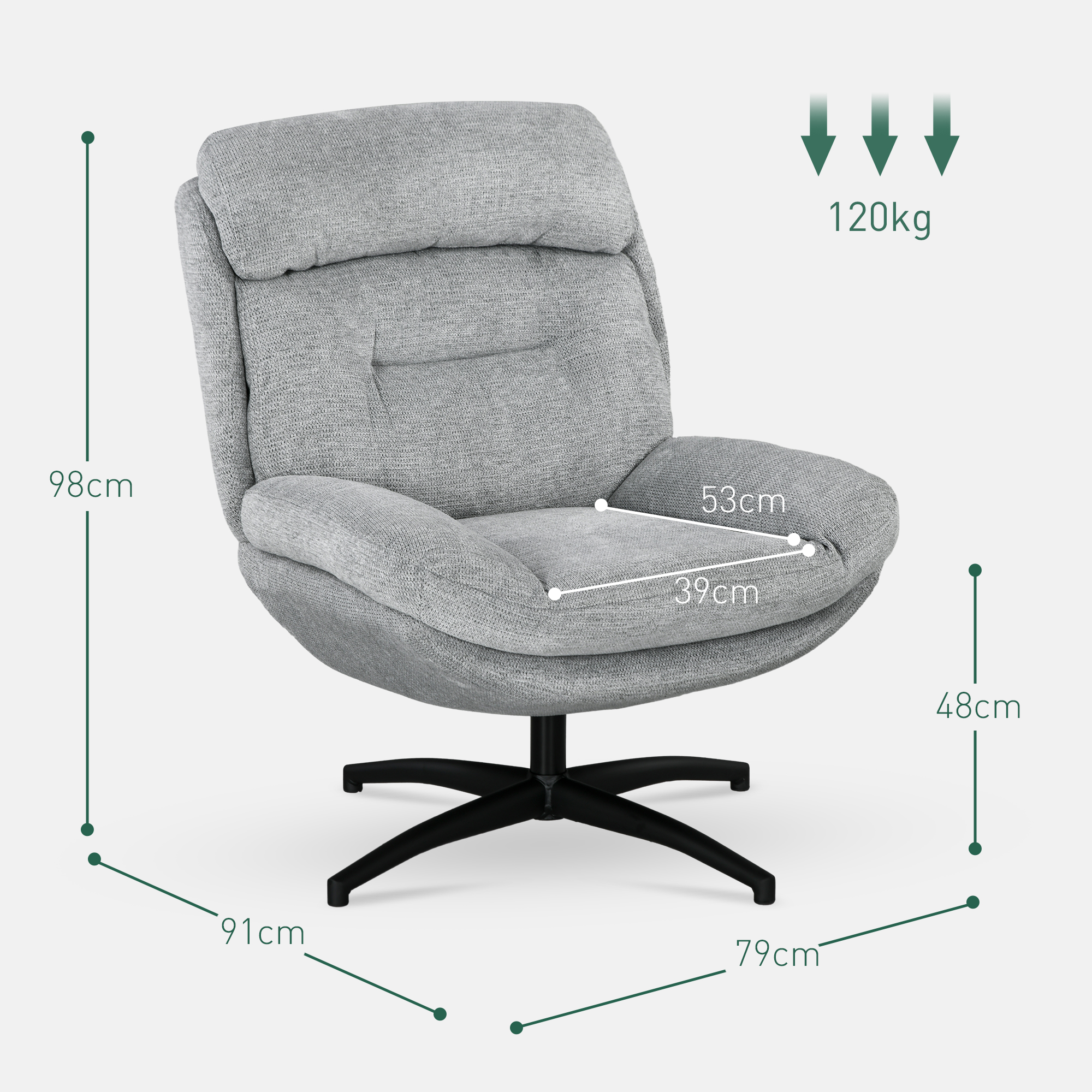 Dimensions du fauteuil relax