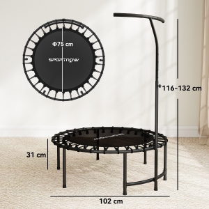 Schéma dimensions Ø102 cm poignée 116‑132 cm