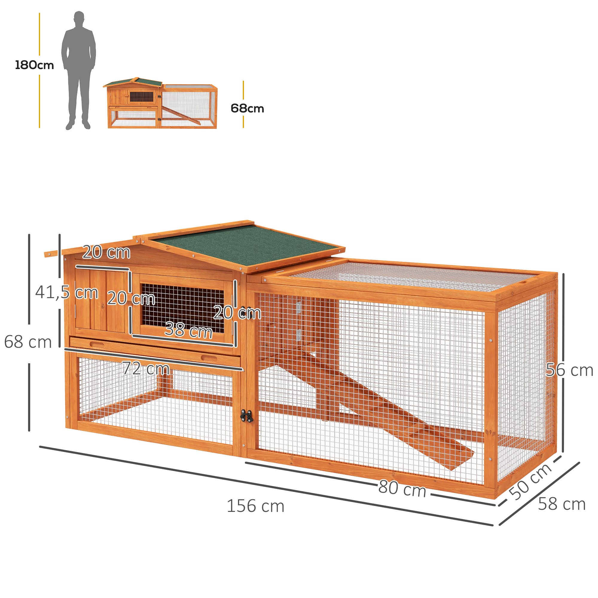Dimensions du enclos extérieur