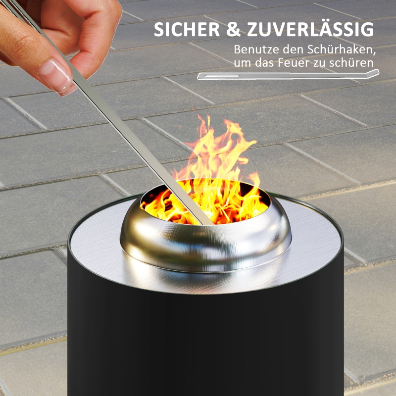 Foyer Ø16 × 25 cm en acier inoxydable, a