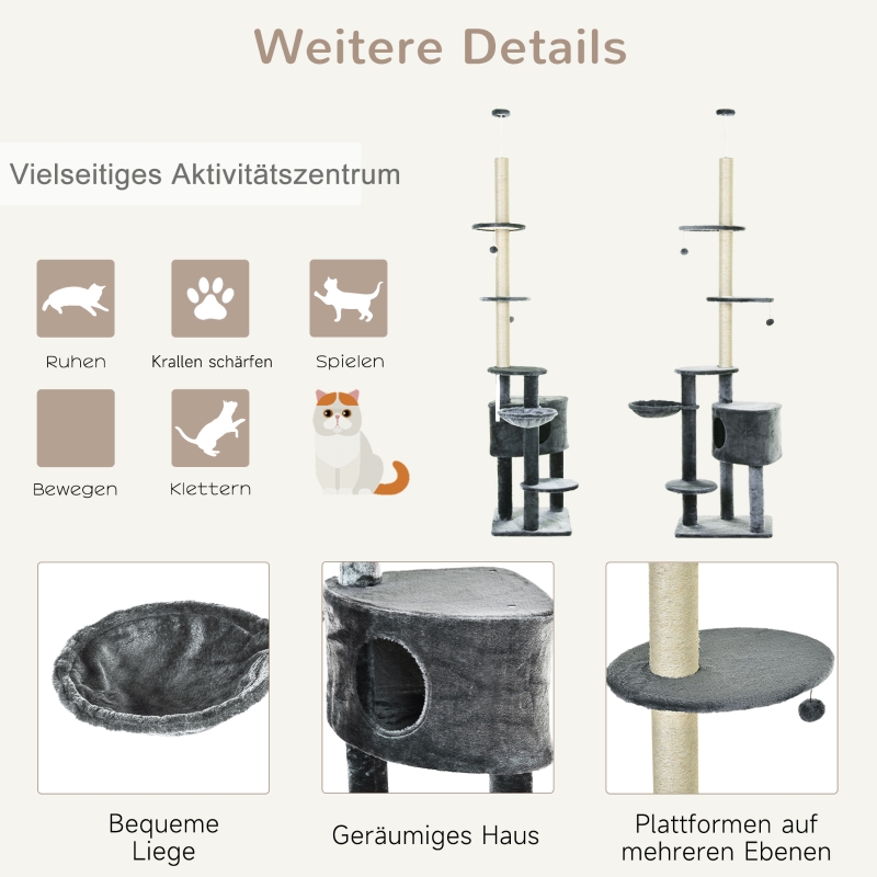 Présentation du meuble griffoir à plusieurs niveaux