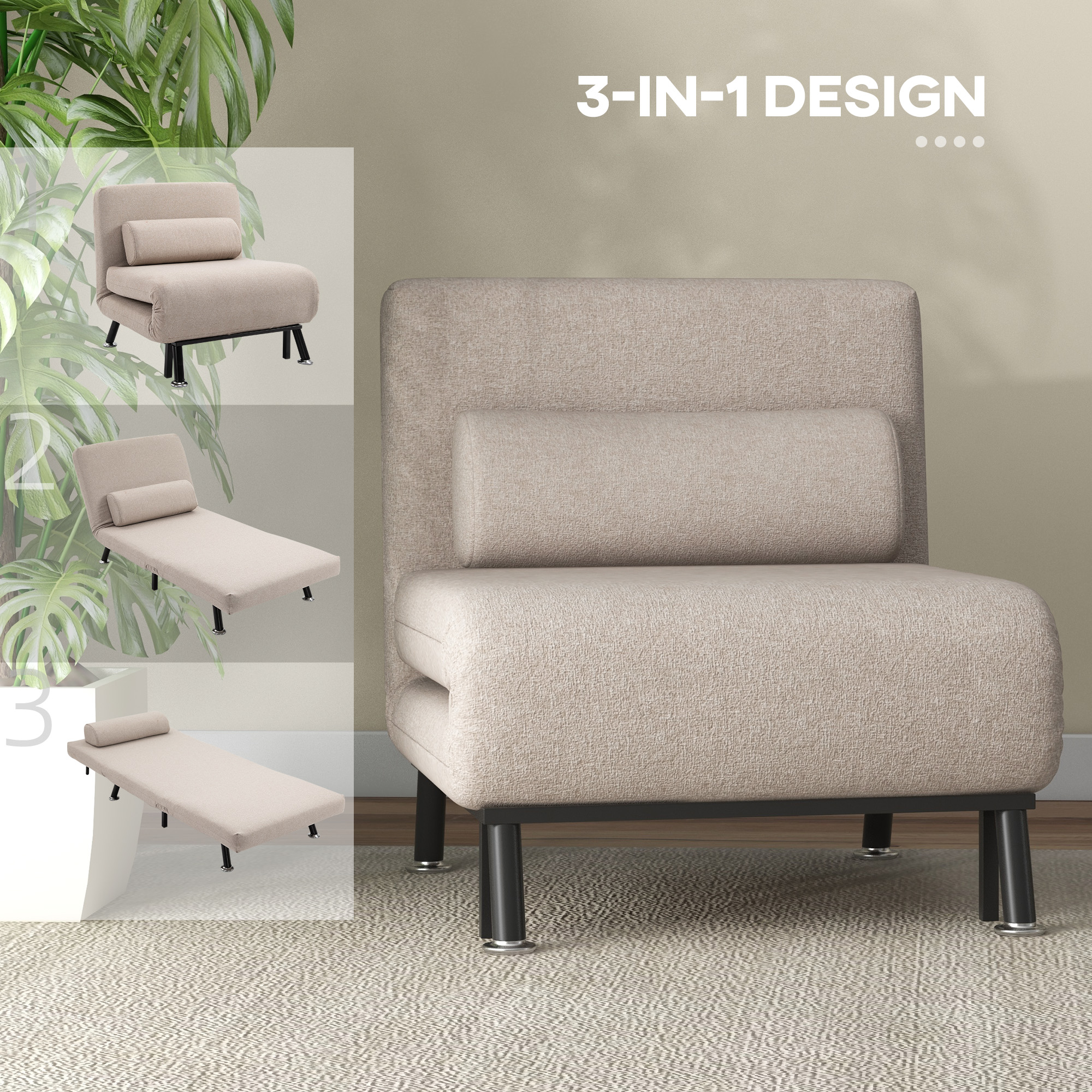 Détail du fauteuil convertible