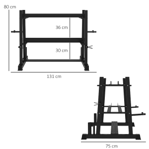 Dimensions rack 131×75×80 cm