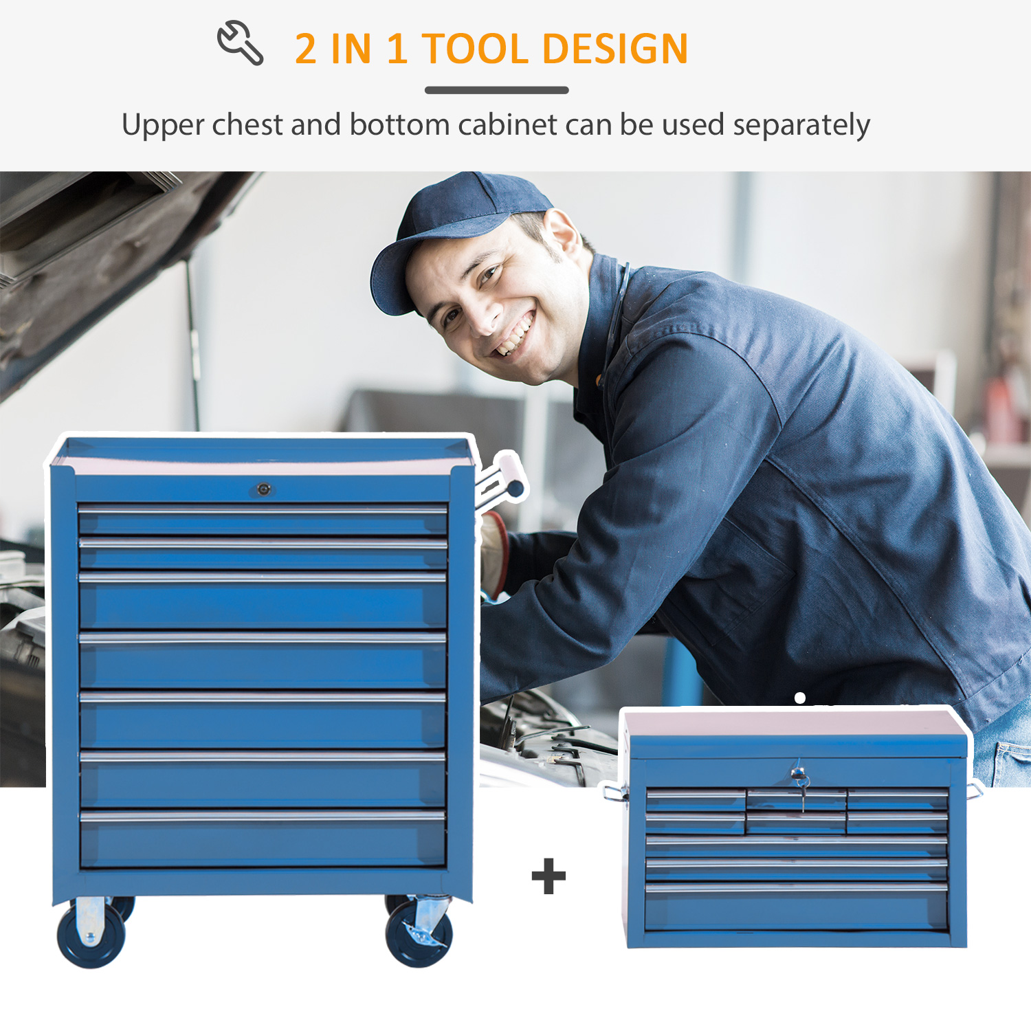 Détail du servante à outils