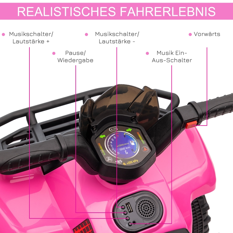 Quad ATV rose petit modèle vue générale