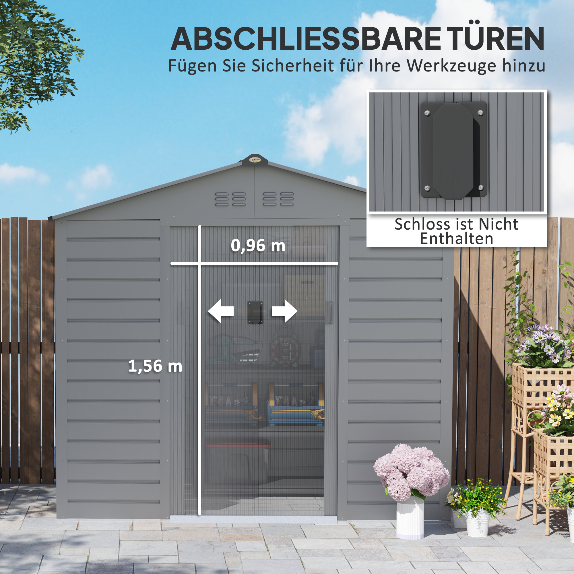 Détail du abri de jardin