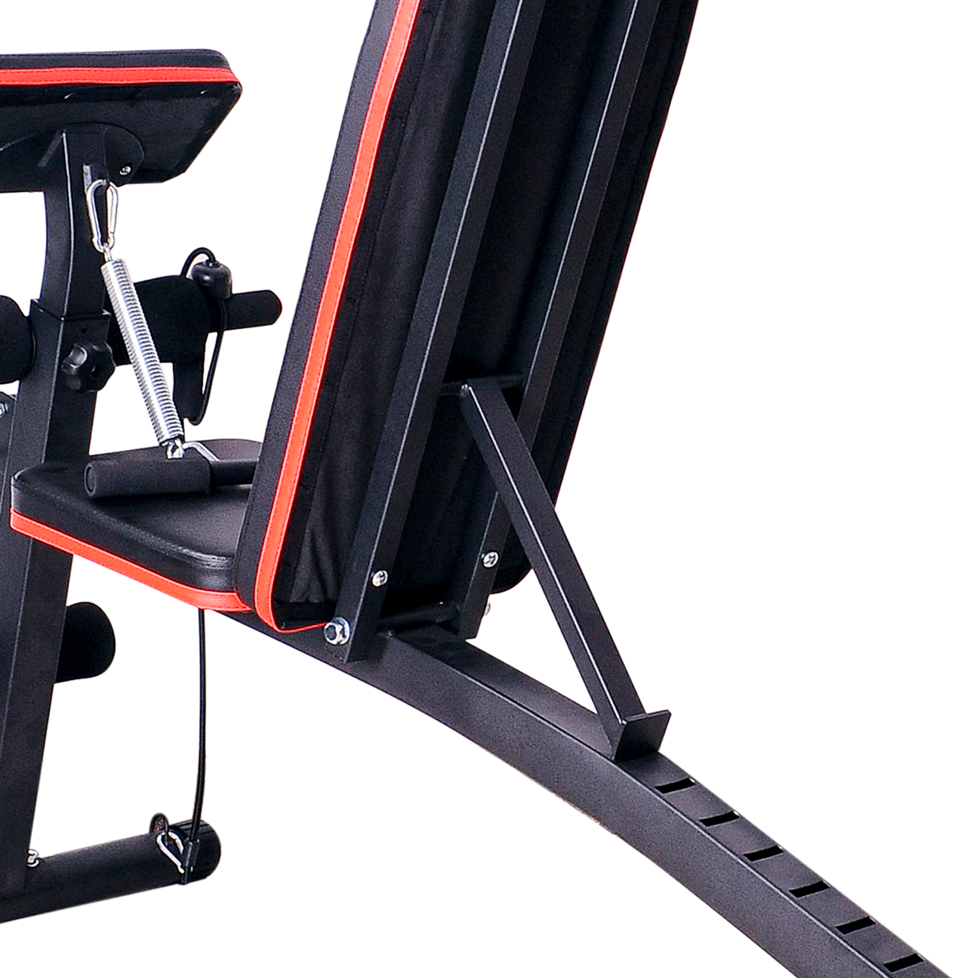 Station preacher‑curl et sangles de traction
