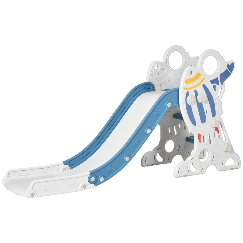 Toboggan design fusée bleu‑blanc vue générale