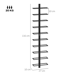 Schéma dimensions 27×10×116 cm