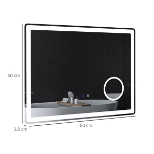 Dimensions 80 × 60 × 3,8 cm fixation murale double orientation