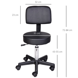 Détail du tabouret d'atelier
