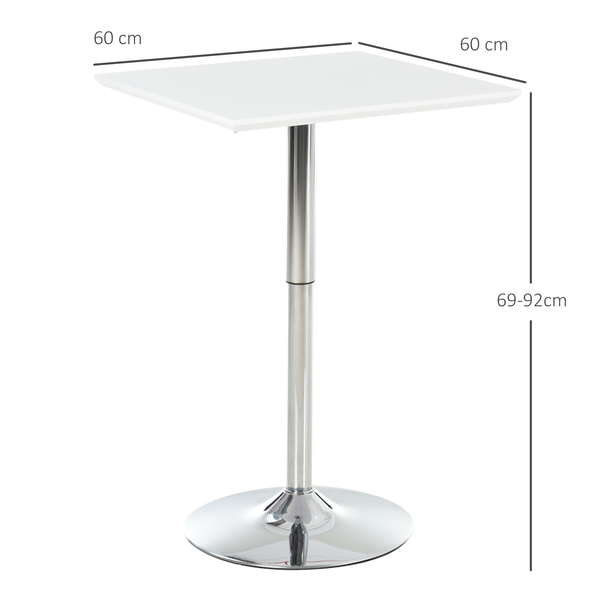 Dimensions du table haute