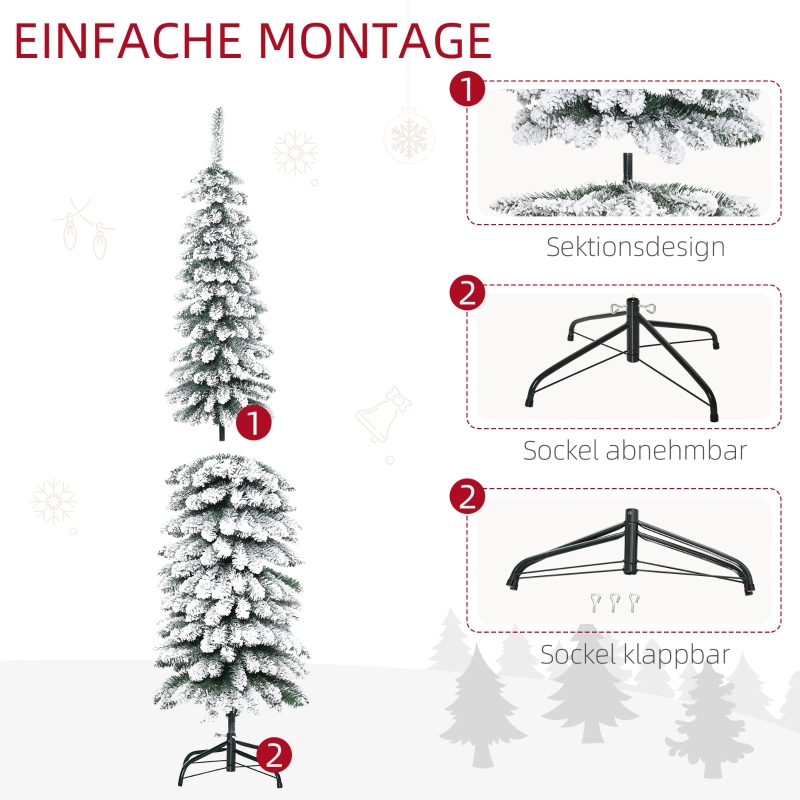 Sapin fin enneigé 180cm vue générale