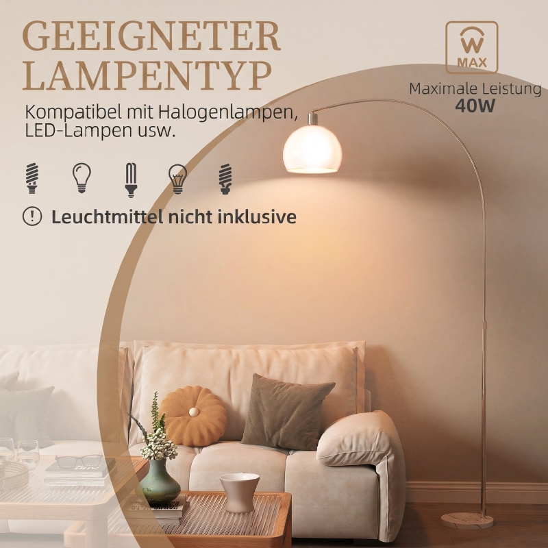 Lampadaire arche ambiance salon