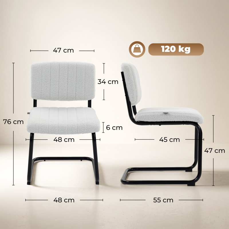 Dimensions du chaise de salle à manger