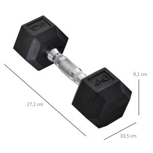 Dimensions haltères 4 kg