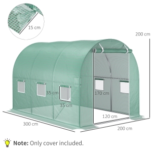 Porte‑entrée zip enroulable, bord 15 cm enterrable, cadre NON fourni