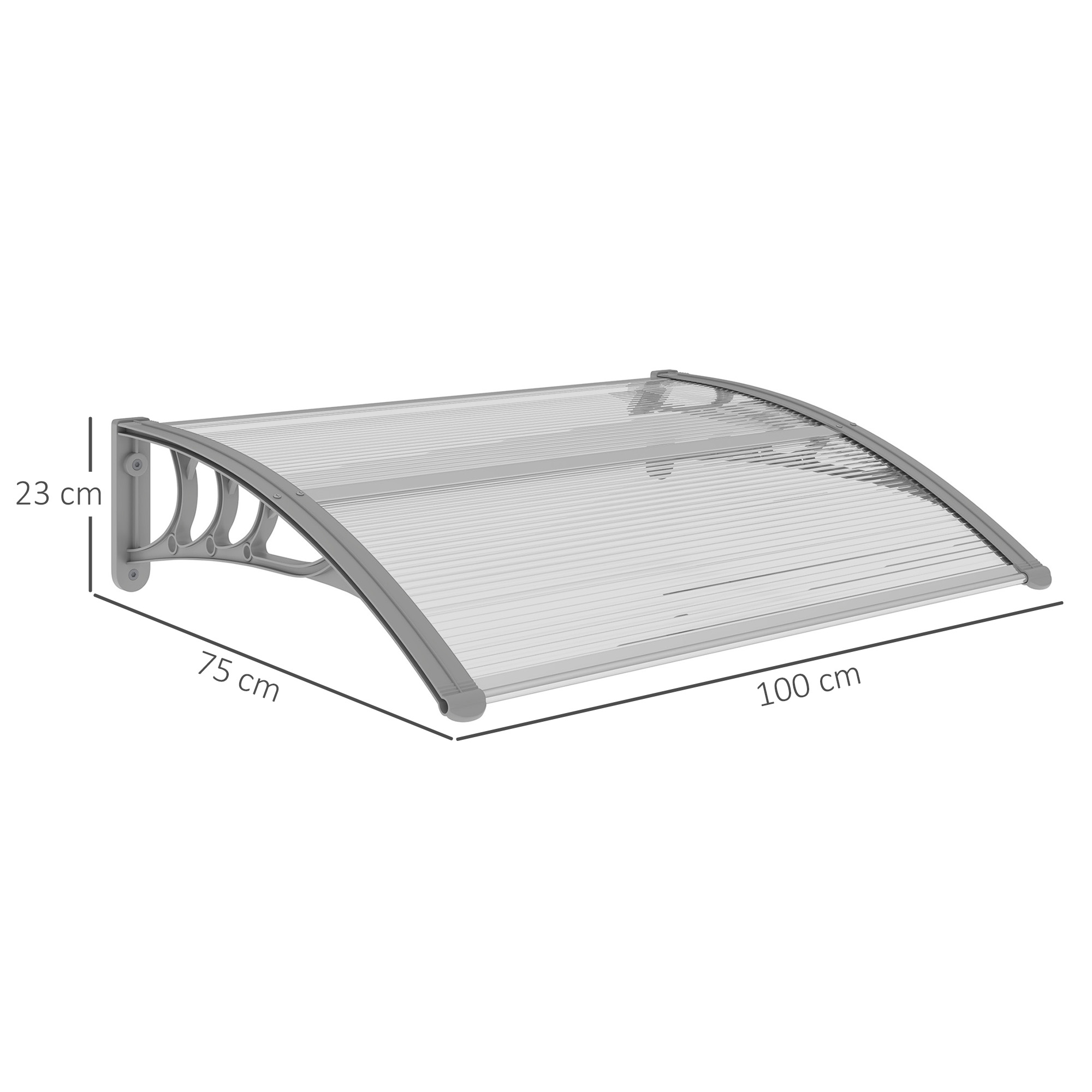 Dimensions du auvent de porte