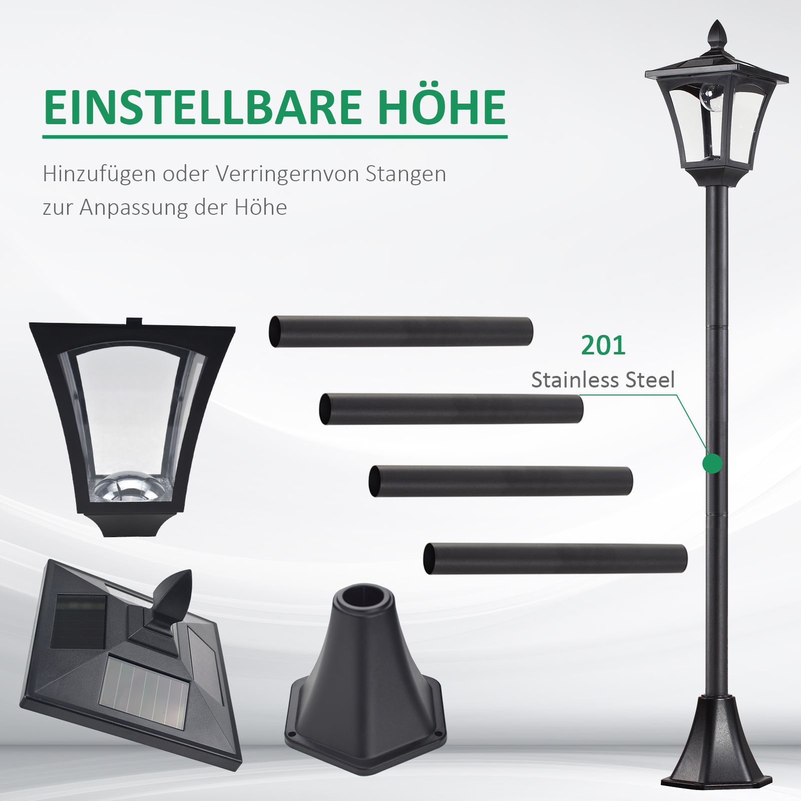 Lampadaire solaire jardin