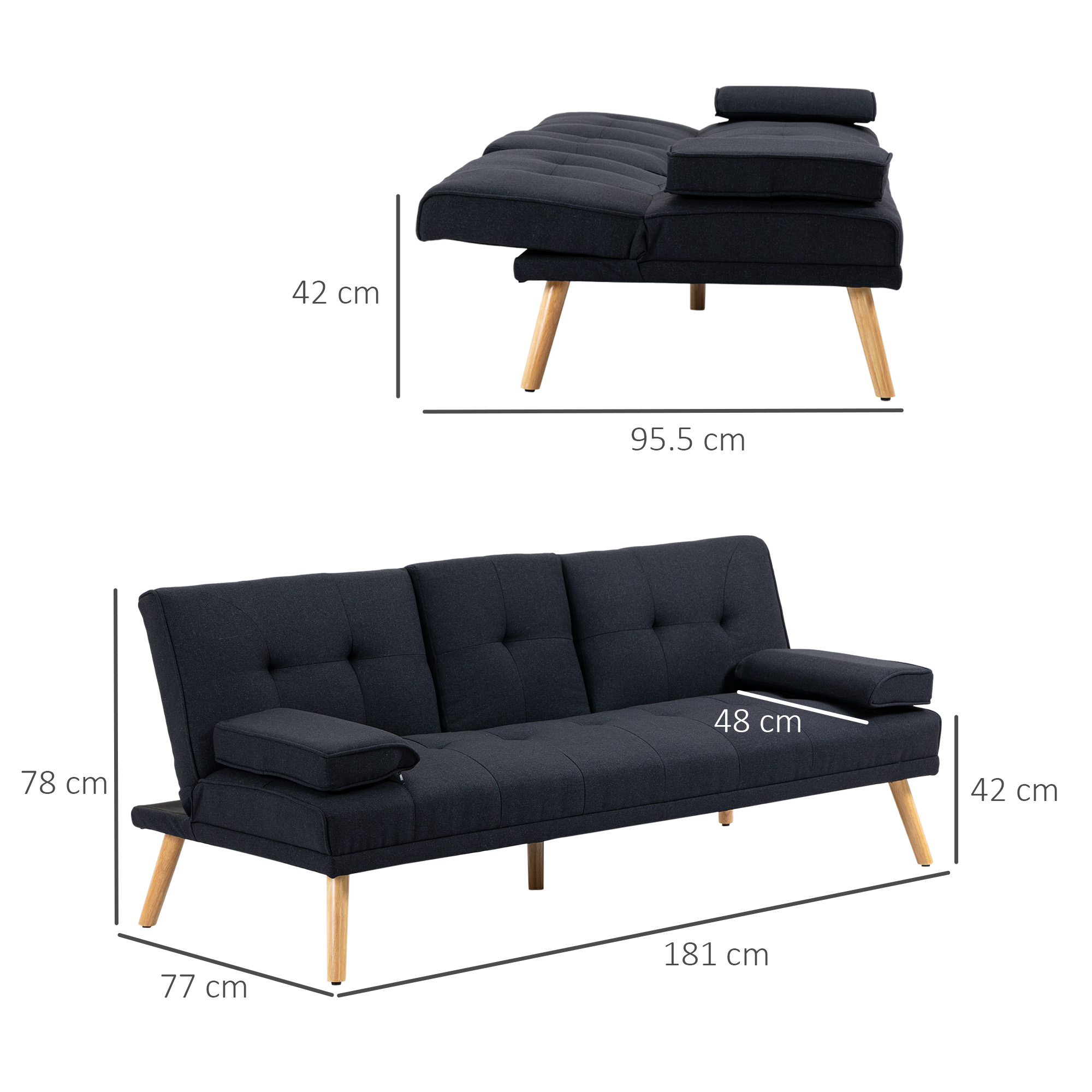Dimensions du canapé convertible