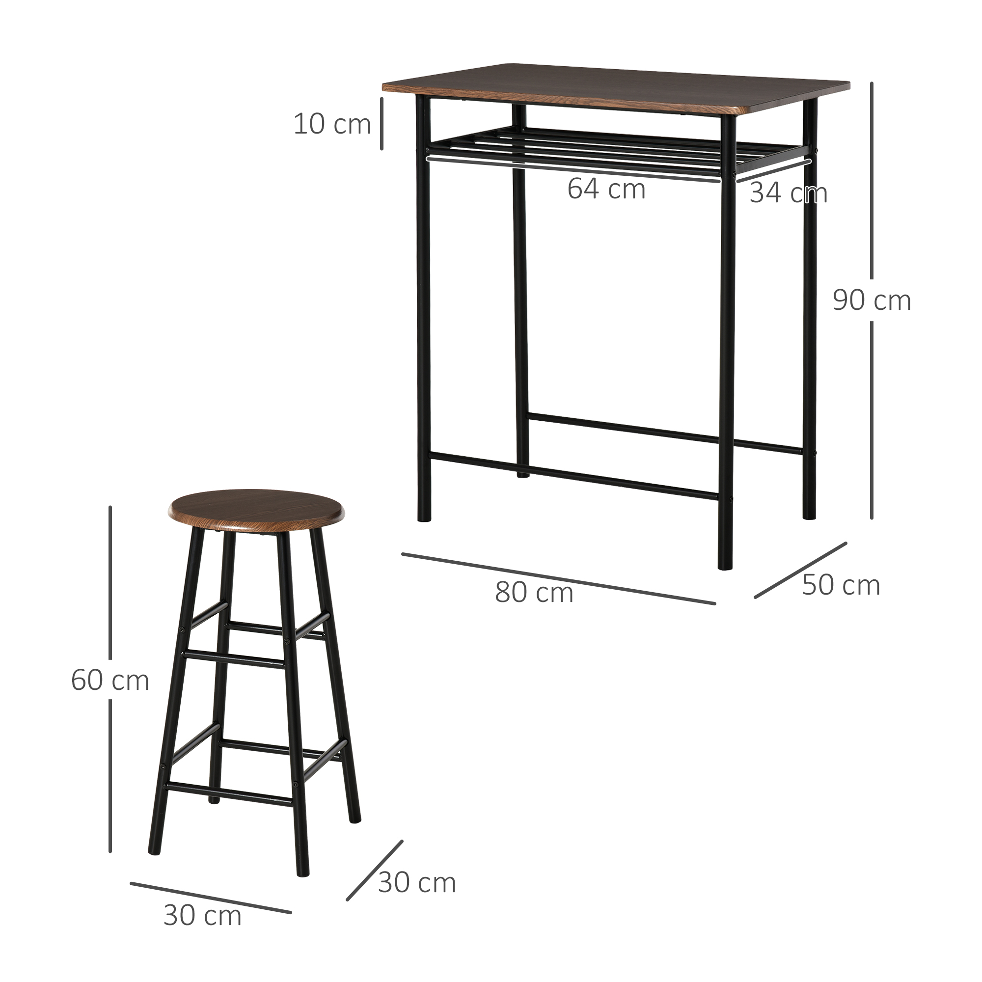 Dimensions du tabouret de bar