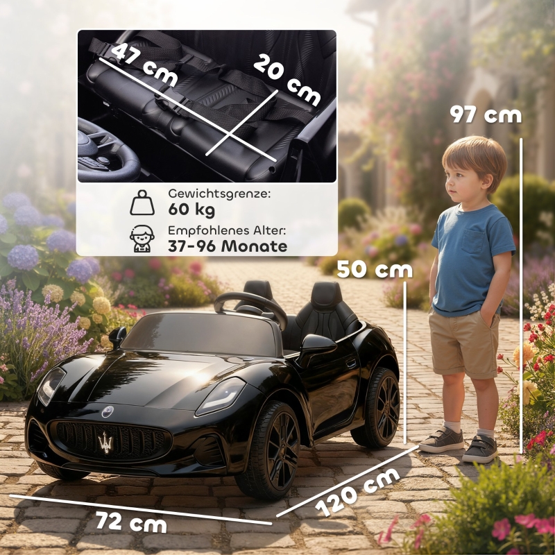 Dimensions du voiture électrique pour enfant