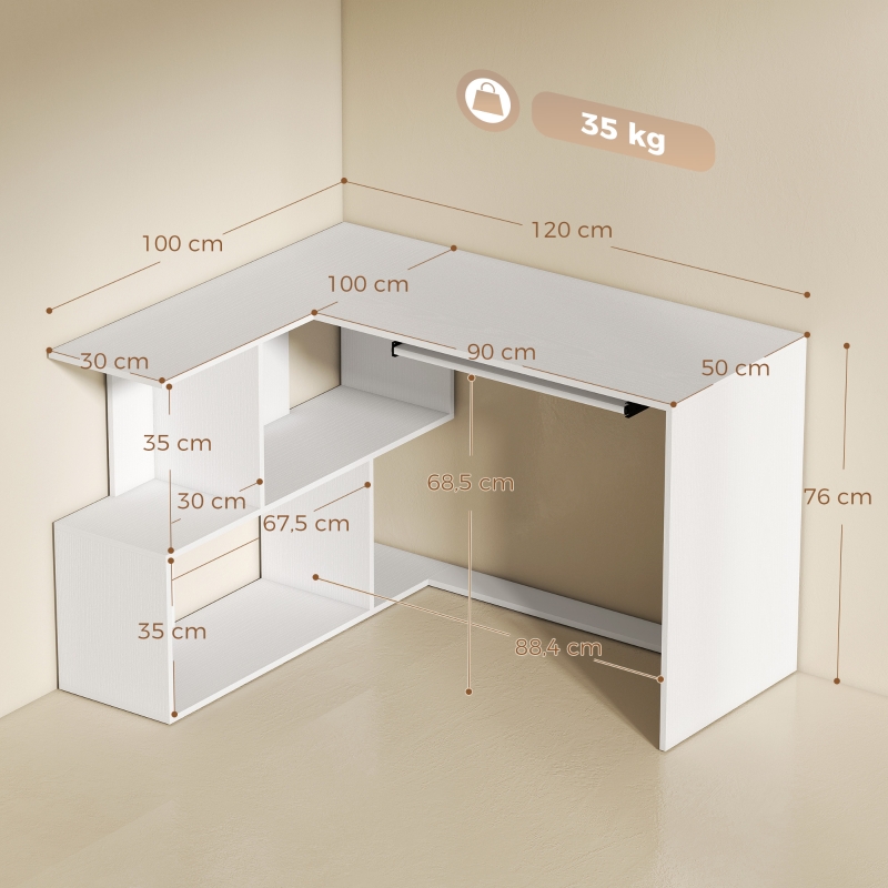 Dimensions du bureau