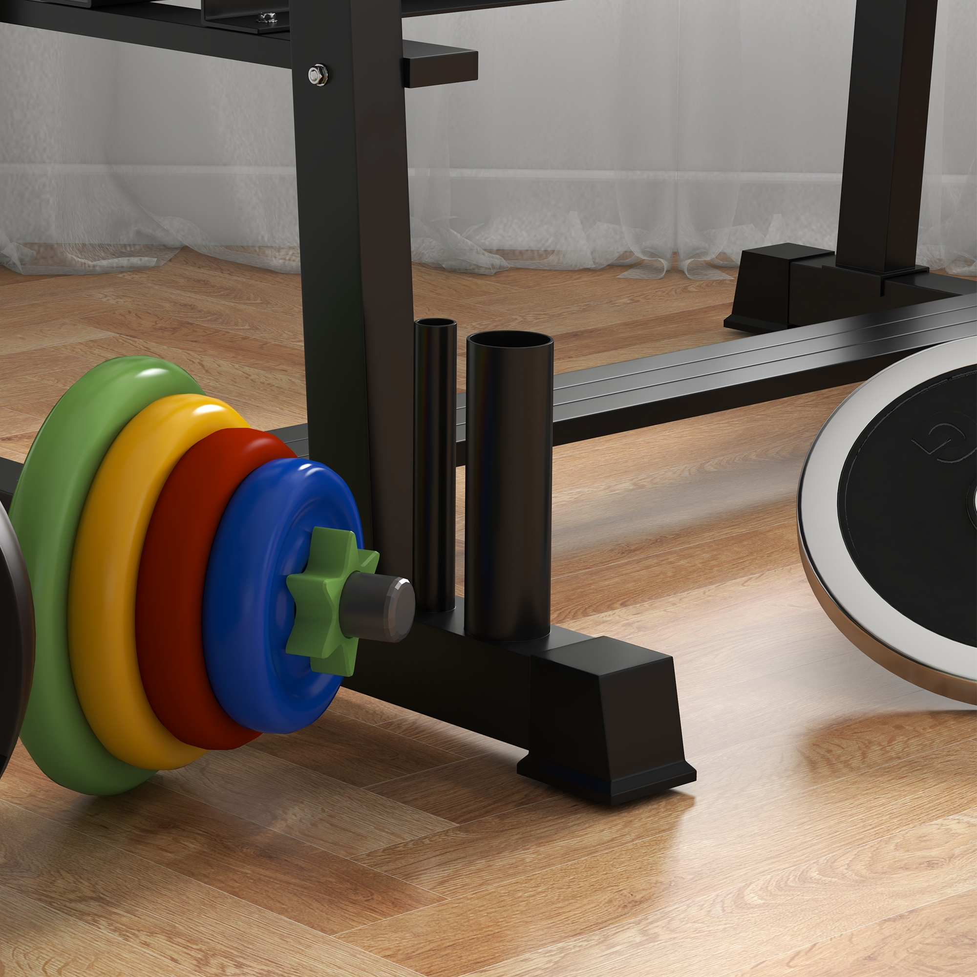 Stockage haltères et kettlebells étagères ajustables