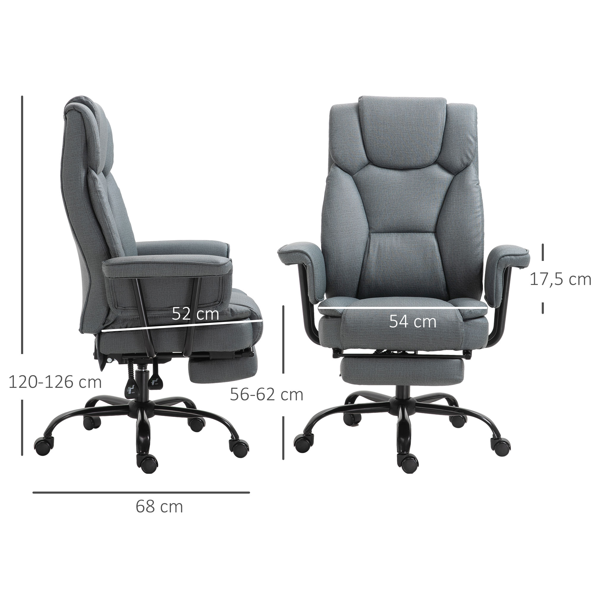 Dimensions du fauteuil de bureau
