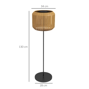 Schéma dimensions Ø34 × H130 cm