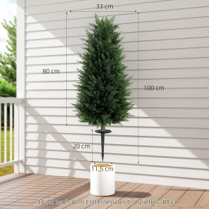 Dimensions Ø33 × H100 cm, piquet Ø11,5 × H20 cm