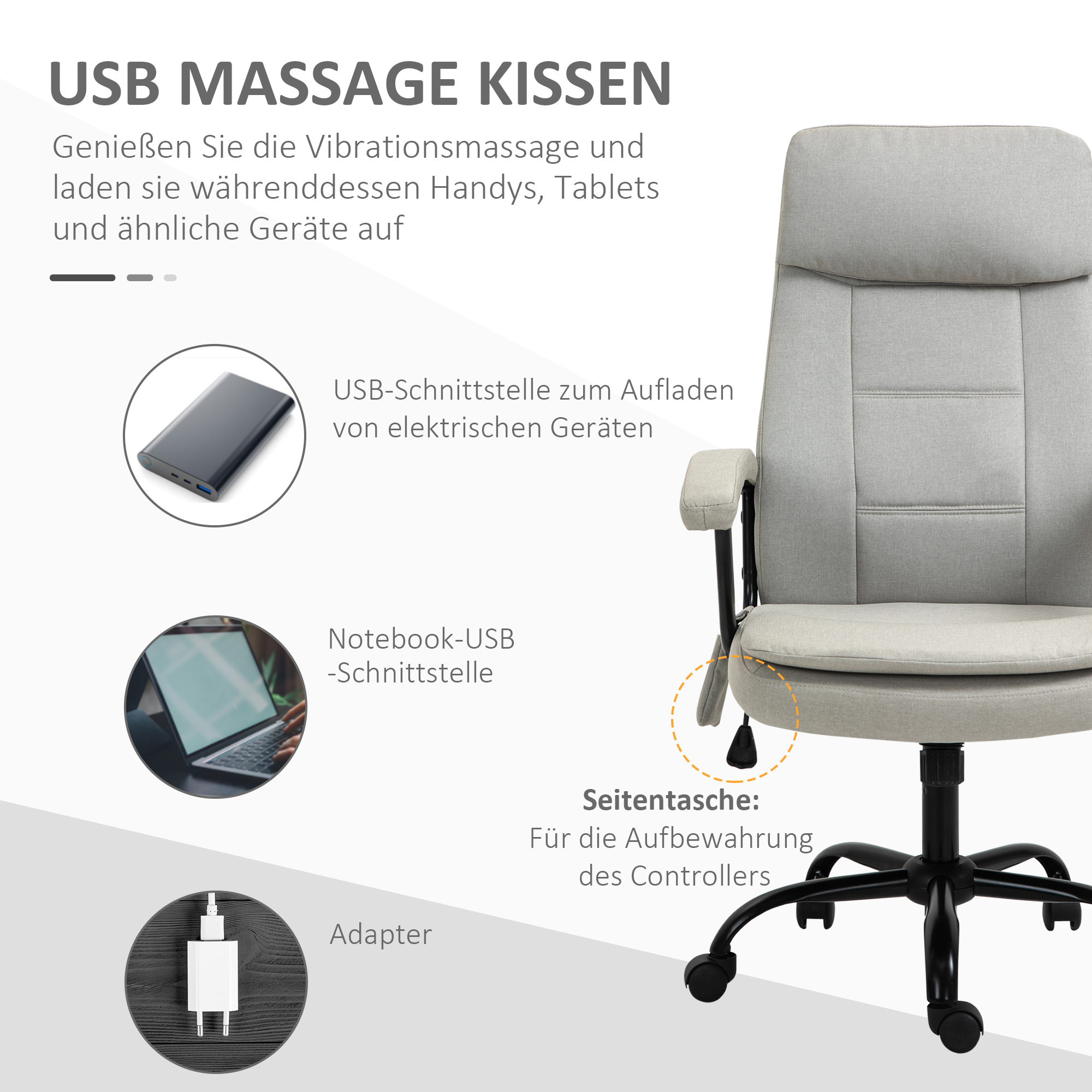 Détail du fauteuil de bureau