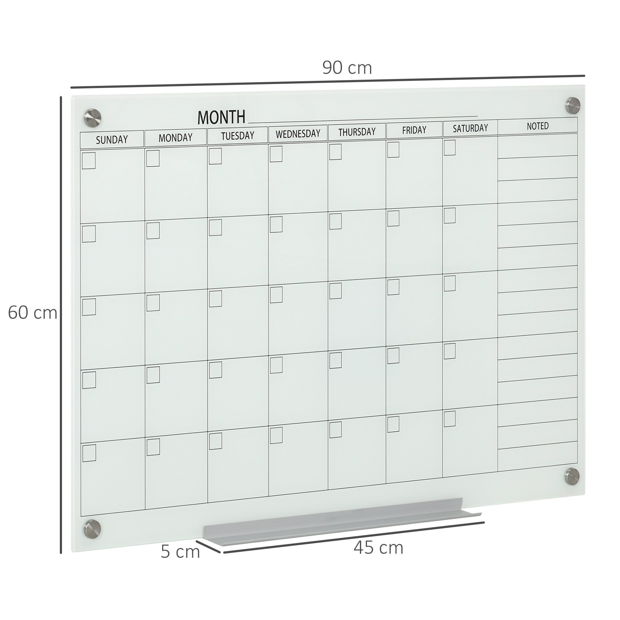 Dimensions du tableau blanc