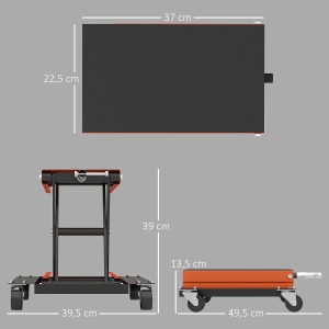 Détail du support élévateur pour moto
