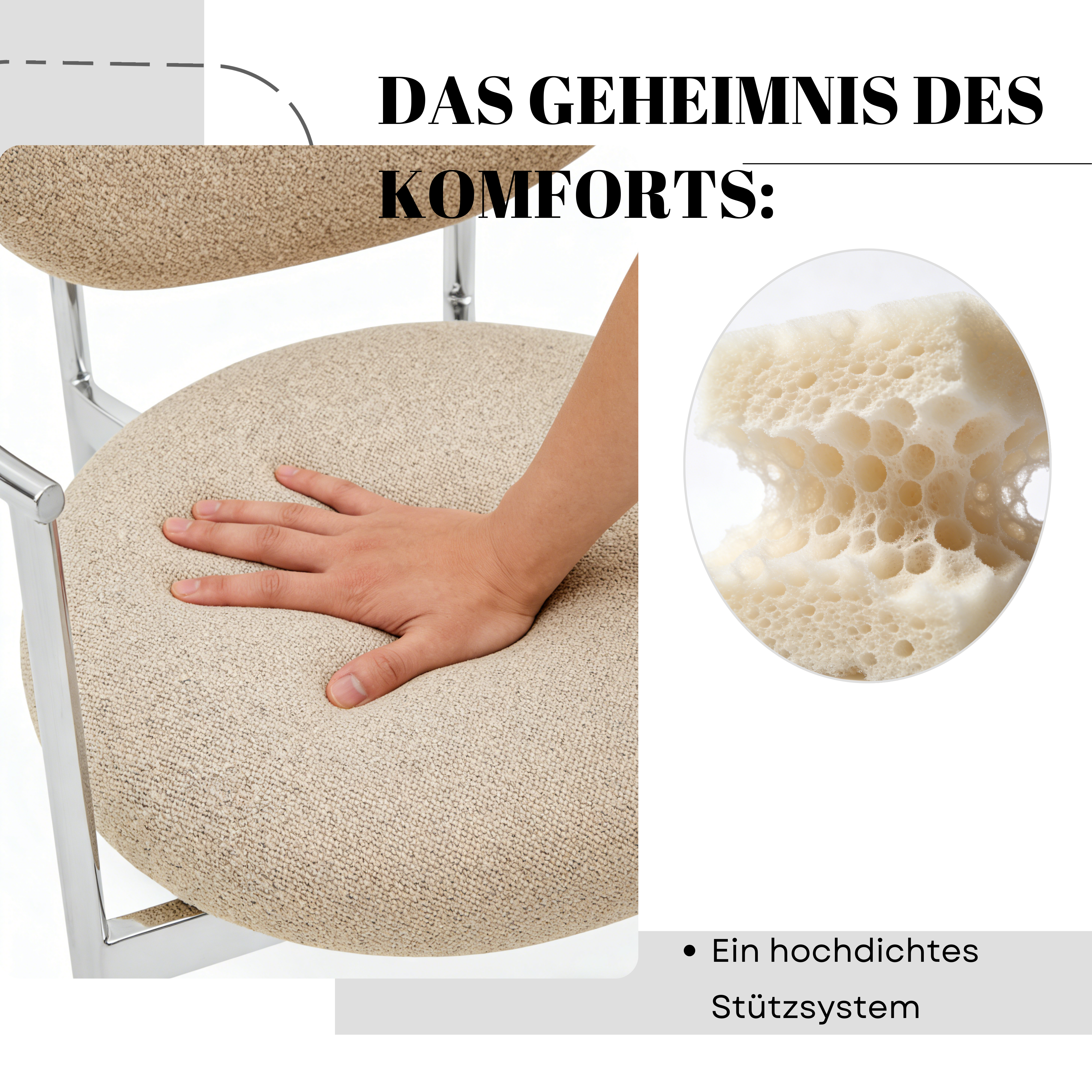 Détail du chaise de salle à manger