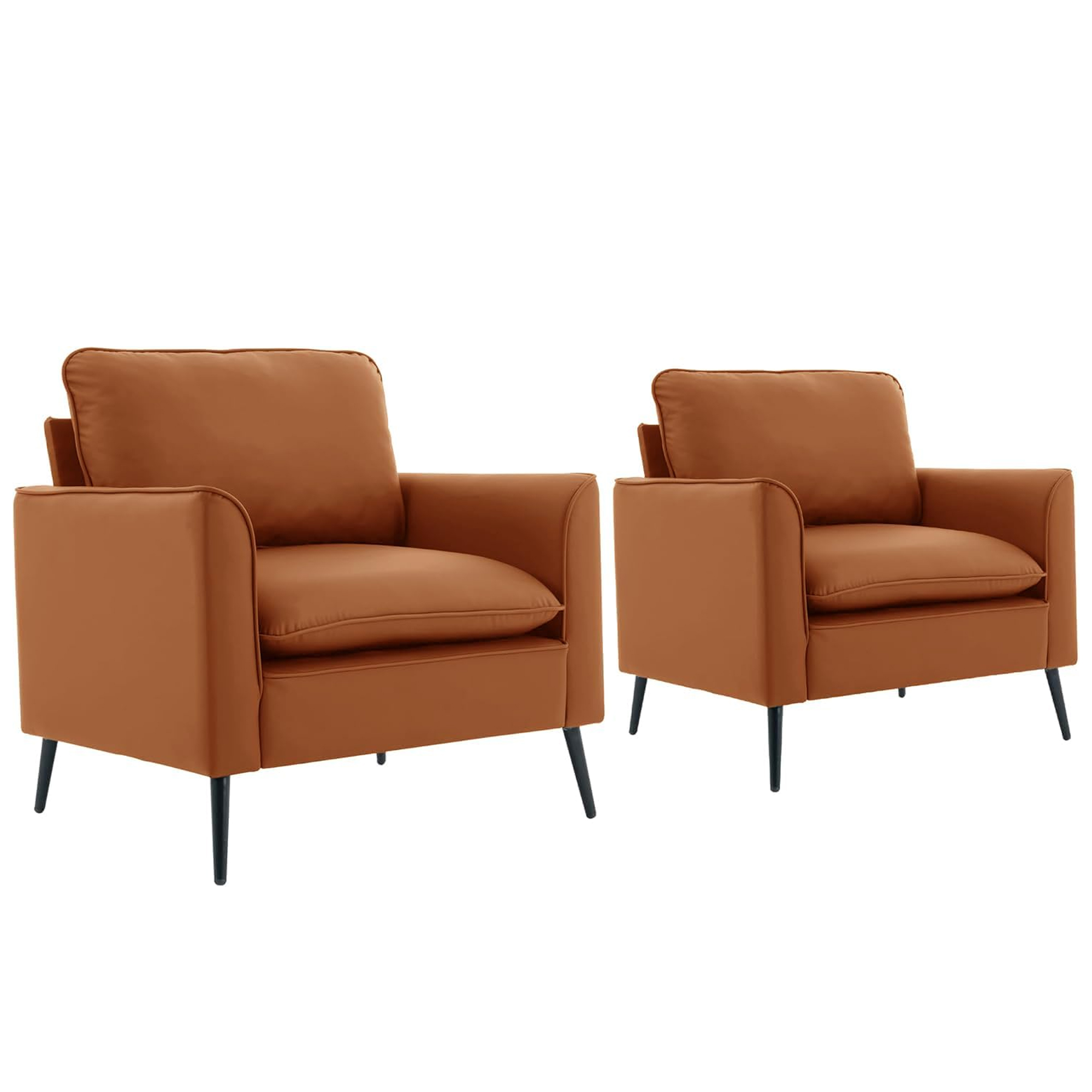 Canapé, 80 x 68 x 80 cm, similicuir, marron - vue 6